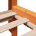 Cama con estantería sin colchón madera maciza marrón 75x190