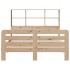 Estructura de cama sin colchón madera de pino blanco 150x200