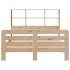 Estructura de cama sin colchón madera maciza de pino 135x190