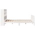 Estructura de cama sin colchón madera maciza de pino 160x200