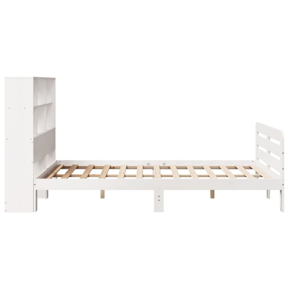 Estructura de cama sin colchón madera maciza de pino 160x200