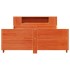 Estructura de cama sin colchón madera maciza marrón 135x190