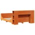 Estructura de cama sin colchón madera maciza marrón 135x190