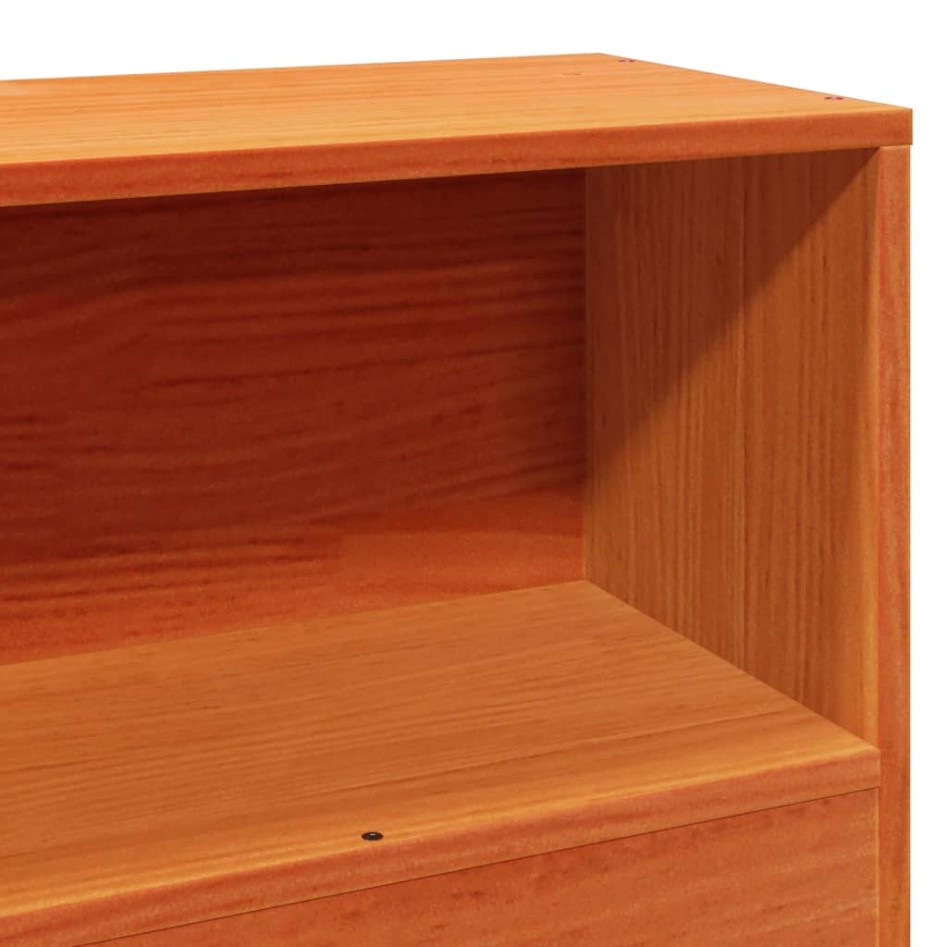 Estructura de cama sin colchón madera maciza marrón 75x190