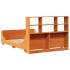 Cama con estantería sin colchón madera maciza marrón 160x200