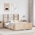 Cama con estantería sin colchón madera maciza 160x200