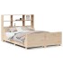 Cama con estantería sin colchón madera maciza 160x200