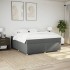 Cama box spring con colchón tela gris oscuro 200x200
