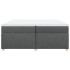 Cama box spring con colchón tela gris oscuro 200x200