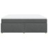 Cama box spring con colchón tela gris oscuro 200x200