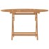 Mesa de jardín plegable madera maciza de teca Ø 120x75