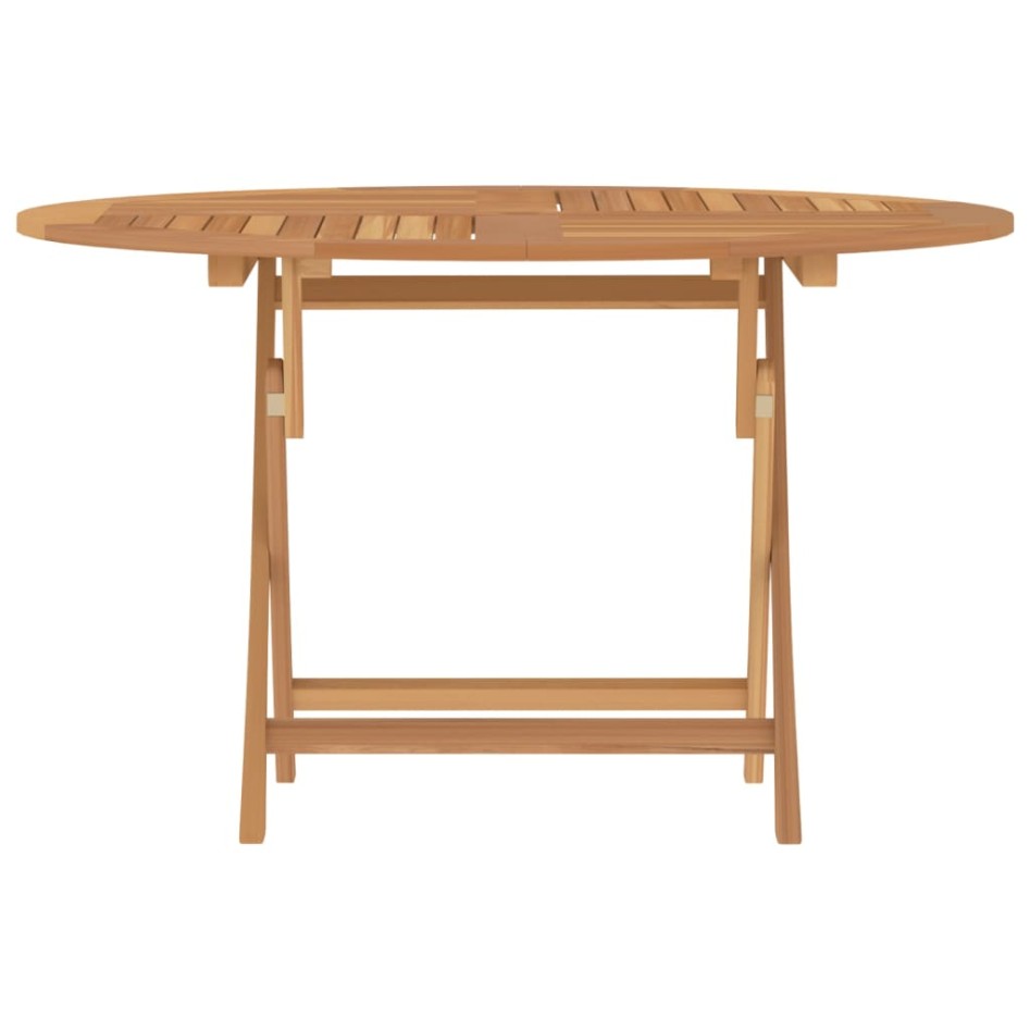 Mesa de jardín plegable madera maciza de teca Ø 120x75