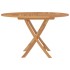 Mesa de jardín plegable madera maciza de teca Ø 120x75