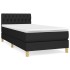 Cama box spring con colchón tela negro 90x190