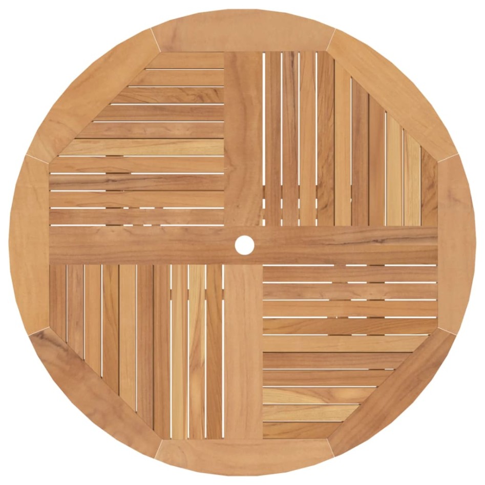 Mesa de jardín plegable madera maciza de teca Ø 120x75