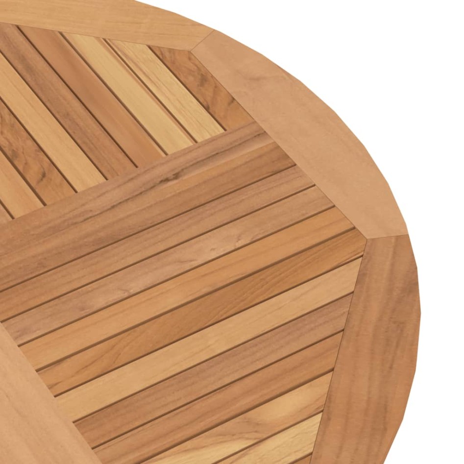 Mesa de jardín plegable madera maciza de teca Ø 120x75