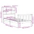Cama con estantería sin colchón madera maciza marrón 100x200