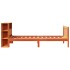 Cama con estantería sin colchón madera maciza marrón 75x190