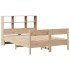 Cama con estantería sin colchón madera maciza de pino