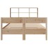 Cama con estantería sin colchón madera maciza de pino