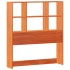 Cama con estantería sin colchón madera maciza marrón 100x200