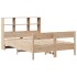 Cama con estantería sin colchón madera maciza de pino
