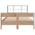 Cama con estantería sin colchón madera maciza de pino