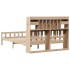 Cama con estantería sin colchón madera maciza de pino