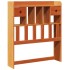 Cama con estantería sin colchón madera maciza marrón 90x190
