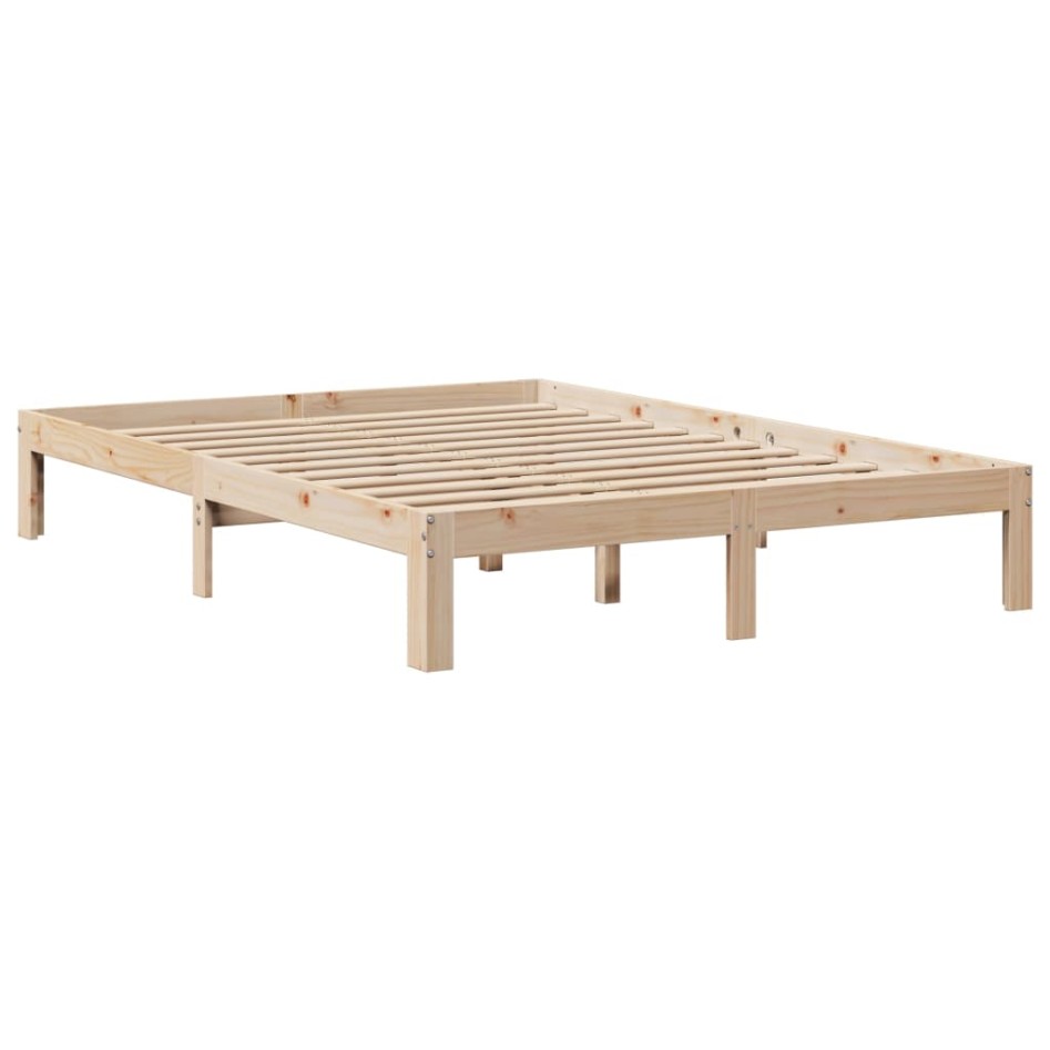 Cama con estantería sin colchón madera maciza de pino