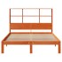 Cama con estantería sin colchón madera maciza marrón 120x190