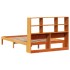 Cama con estantería sin colchón madera maciza marrón 120x190