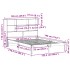 Cama con estantería sin colchón madera maciza marrón 120x190