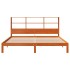 Cama con estantería sin colchón madera maciza marrón