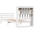 Cama con estantería sin colchón madera maciza blanca 100x200