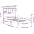 Cama con estantería sin colchón madera maciza blanca 100x200