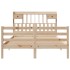 Cama con estantería sin colchón madera maciza de pino