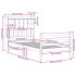 Cama con estantería sin colchón madera maciza marrón 90x190