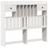 Cama con estantería sin colchón madera maciza blanca 135x190