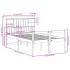 Cama con estantería sin colchón madera maciza blanca 135x190