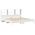Cama con estantería sin colchón madera maciza blanca 200x200