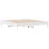 Cama con estantería sin colchón madera maciza blanca 200x200