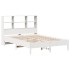 Cama con estantería sin colchón madera maciza blanca 160x200