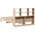 Cama con estantería sin colchón madera maciza de pino