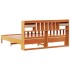 Cama con estantería sin colchón madera maciza marrón 200x200