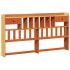 Cama con estantería sin colchón madera maciza marrón 200x200