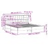 Cama con estantería sin colchón madera maciza marrón 200x200