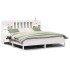 Cama con estantería sin colchón madera maciza blanca 180x200