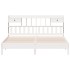 Cama con estantería sin colchón madera maciza blanca 180x200