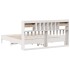 Cama con estantería sin colchón madera maciza blanca 180x200